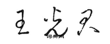 駱恆光王光君草書個性簽名怎么寫