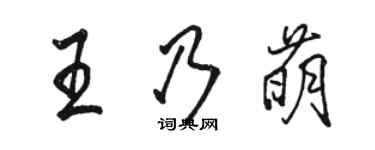 駱恆光王乃萌行書個性簽名怎么寫