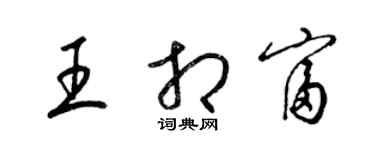 梁錦英王相富草書個性簽名怎么寫