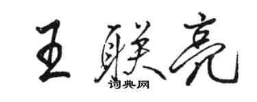 駱恆光王聯亮行書個性簽名怎么寫