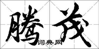 胡問遂騰茂行書怎么寫