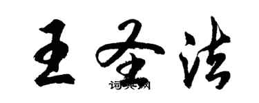 胡問遂王聖法行書個性簽名怎么寫