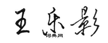 駱恆光王樂影行書個性簽名怎么寫
