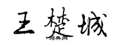 曾慶福王楚城行書個性簽名怎么寫