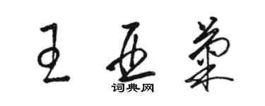 駱恆光王亞菊草書個性簽名怎么寫