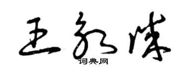 曾慶福王永誠草書個性簽名怎么寫