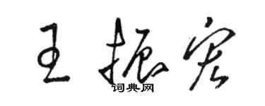 駱恆光王振宏草書個性簽名怎么寫