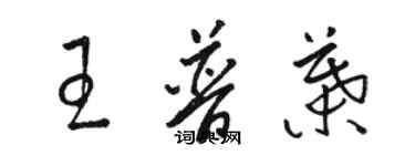 駱恆光王普葉草書個性簽名怎么寫