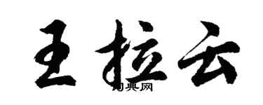 胡問遂王拉雲行書個性簽名怎么寫