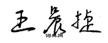 曾慶福王晨捷草書個性簽名怎么寫