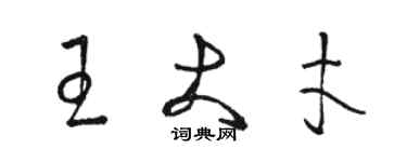 駱恆光王大才草書個性簽名怎么寫