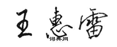 駱恆光王惠雷行書個性簽名怎么寫