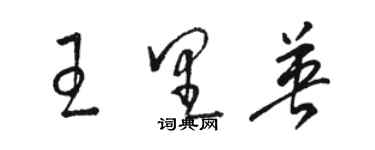 駱恆光王里英草書個性簽名怎么寫