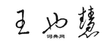 駱恆光王也慧草書個性簽名怎么寫