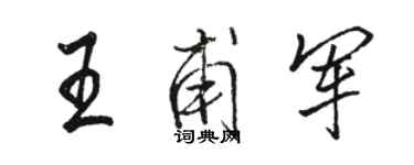 駱恆光王甫軍行書個性簽名怎么寫