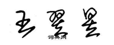 朱錫榮王翌昱草書個性簽名怎么寫