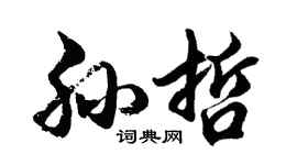 胡問遂孫哲行書個性簽名怎么寫
