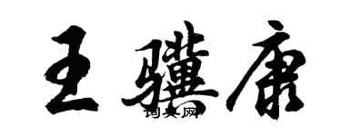 胡問遂王驥康行書個性簽名怎么寫