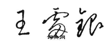 駱恆光王雷銀草書個性簽名怎么寫