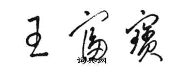 駱恆光王富寶草書個性簽名怎么寫