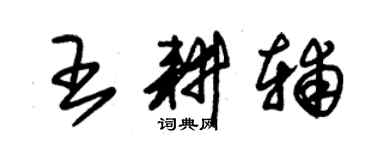 朱錫榮王耕輔草書個性簽名怎么寫