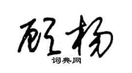 朱錫榮顧楊草書個性簽名怎么寫