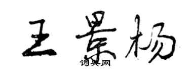 曾慶福王景楊行書個性簽名怎么寫