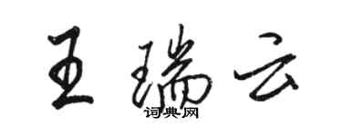 駱恆光王瑞雲行書個性簽名怎么寫