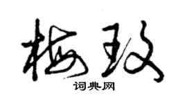 曾慶福梅玫草書個性簽名怎么寫