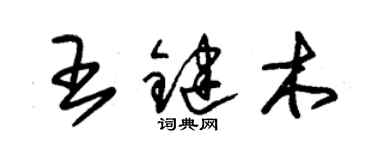 朱錫榮王鍵木草書個性簽名怎么寫