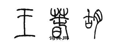 陳墨王春胡篆書個性簽名怎么寫