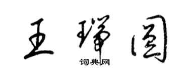 梁錦英王瑞圓草書個性簽名怎么寫