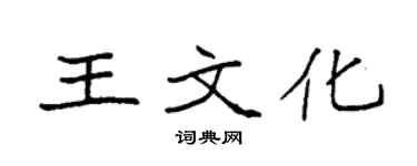 袁強王文化楷書個性簽名怎么寫