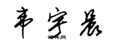 朱錫榮韋宇晨草書個性簽名怎么寫