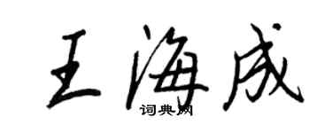 王正良王海成行書個性簽名怎么寫
