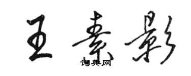 駱恆光王素影行書個性簽名怎么寫
