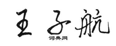 駱恆光王子航行書個性簽名怎么寫