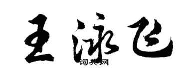 胡問遂王泳飛行書個性簽名怎么寫