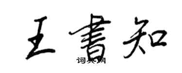 王正良王書知行書個性簽名怎么寫