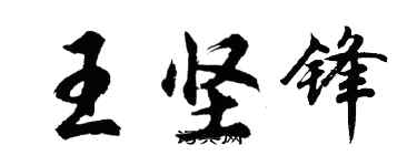 胡問遂王堅鋒行書個性簽名怎么寫