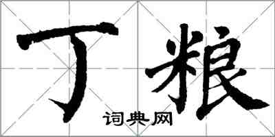 翁闓運丁糧楷書怎么寫