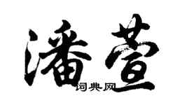 胡問遂潘萱行書個性簽名怎么寫