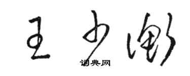 駱恆光王少衡草書個性簽名怎么寫