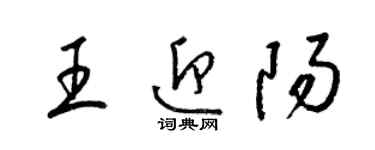 梁錦英王迎陽草書個性簽名怎么寫