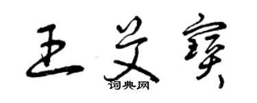 曾慶福王艾寶草書個性簽名怎么寫