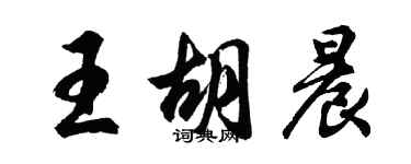 胡問遂王胡晨行書個性簽名怎么寫