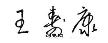 駱恆光王壽康草書個性簽名怎么寫