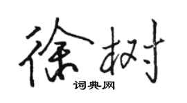 駱恆光徐樹行書個性簽名怎么寫