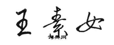 駱恆光王素女行書個性簽名怎么寫