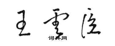 駱恆光王雲臣草書個性簽名怎么寫